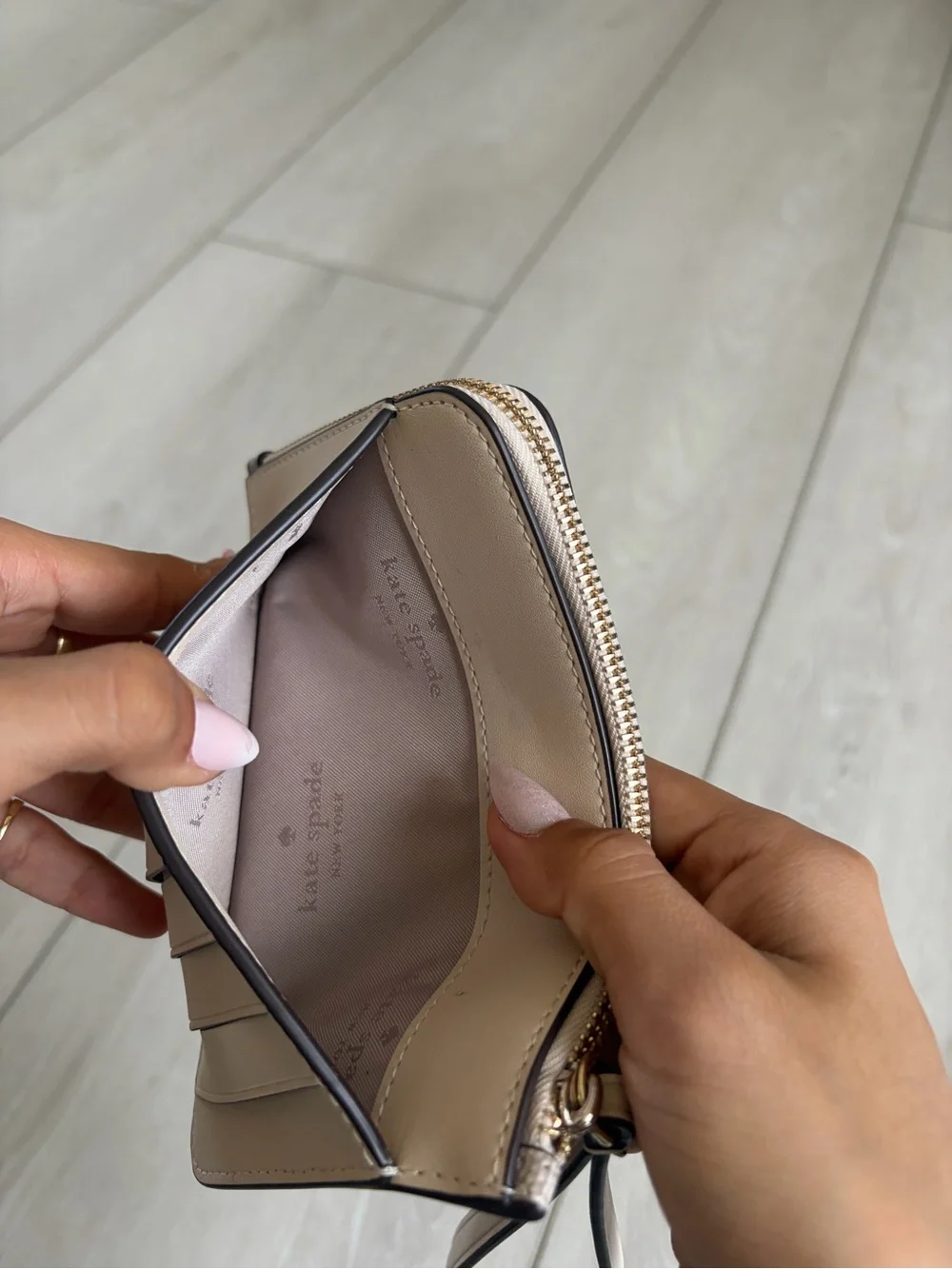 kate spade Neutral Floral-Print Wristlet with Detachable Strap